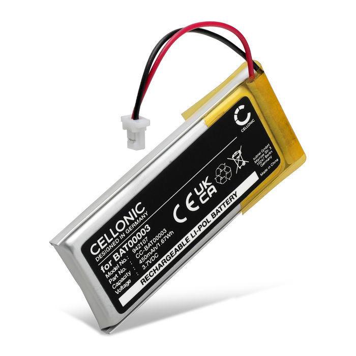 Akku für Cardo Scala Rider Q3, Rider Q1, Rider Solo, Rider FM BAT00003 (450mAh, 3.7V) von CELLONIC