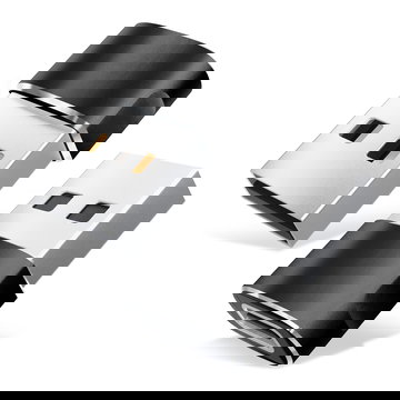 2x USB-C auf USB-A-Adapter – USB-C-Buchse auf USB-A-Stecker Konverter zum schnellen Laden & für schnelle Datenübertragung für iPhone, iPad, Galaxy, Telefon, Tablet, Laptop - schwarz