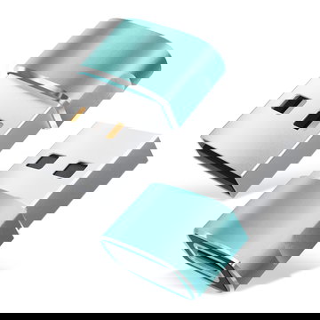 2x USBC to USBA Adapters - USB C Female to USB A Male Converter Charging & Fast Data Transfer Connector for iPhone, iPad, Galaxy, Phone, Tablet, Laptop - Green