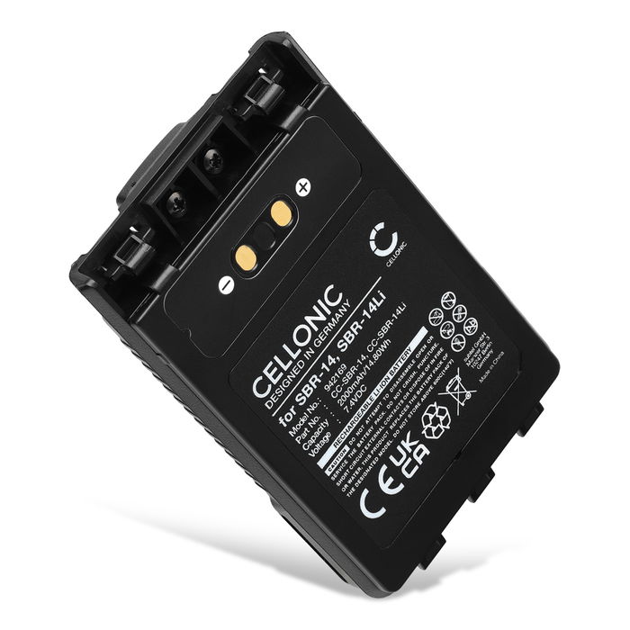 Akku für Yaesu FT-1DR, FT-2DR, FT-3D, FT-8DR, SBR-14Li, VX-8DR, VX-8GR, VX-8R 2000mAh Lithium-Ionen von CELLONIC