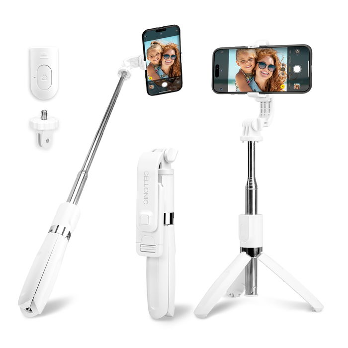 Samsung GT-B2710 Selfie Stick mit Stativ und Fernbedienung von Cellonic – Weiß