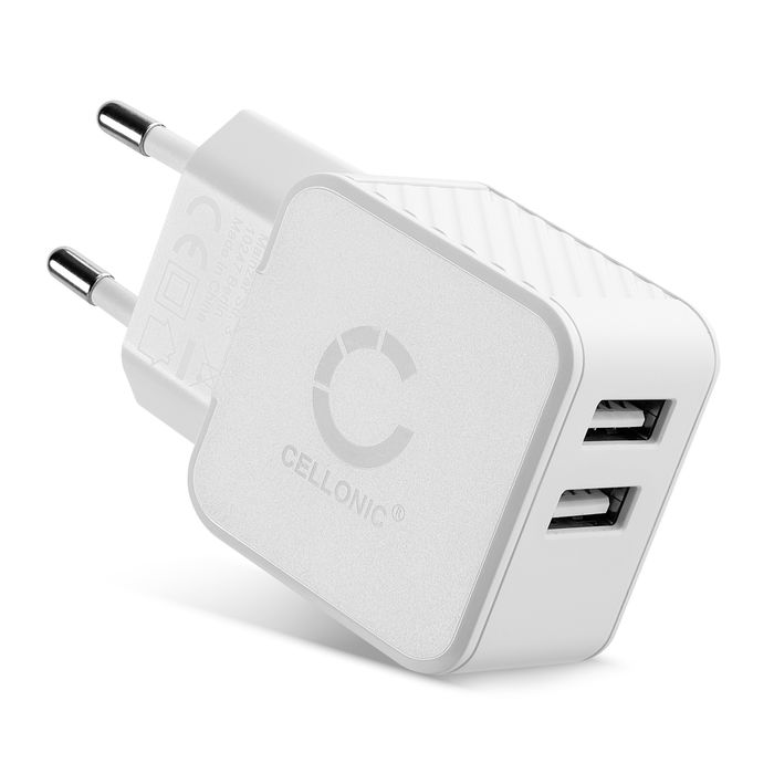Schnelles Laden USB 2 Fach-Ladegerät: Ladeadapter für iPhone 15, iPhone 14, Samsung 23, Huawei, Xiaomi, Handy, Smartphone, Tablet, Lautsprecher, kopfhörer uvm - mit 3.4A 17W