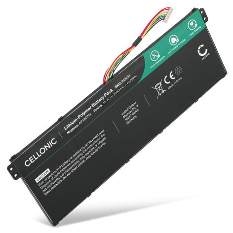 Akku für Acer Spin 5 SP513, SF514, SP513, Spin 3 SP314, TravelMate Spin P4, Swift 3 SF316-51, Swift 5 Pro SF514, ConceptD 3 Pro, Ezel, AP18C7M Laptop - 3200mAh 15.4V