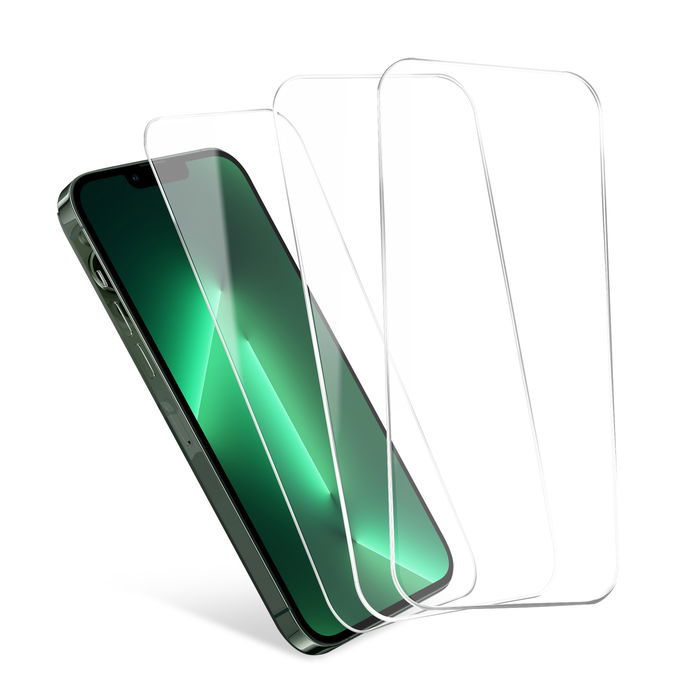 CELLONIC 3x Schutzfolie iPhone 13 & iPhone 13 Pro - 6,1 Zoll Smartphone Displayschutz 2.5D aus Tempered Glass Ultra Thin 9H Schutzglas, Displayschutzfolie