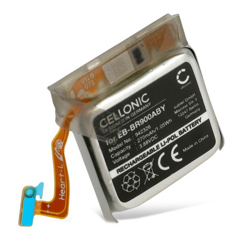 Battery for Samsung Galaxy Watch 5 - 40mm EB-BR900ABY (270mAh, 3.88V) from CELLONIC