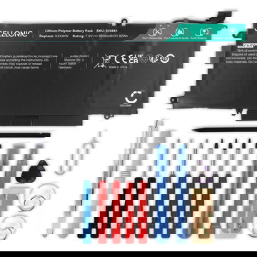 Akku für kompatibel mit Dell Latitude 7389, 12, K5XWW Laptop - 4200mAh 7.6V + Werkzeug-Set