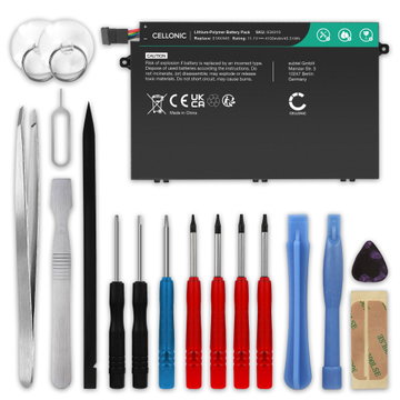Akku für Lenovo Thinkpad E480, E485, E490, E580, E585, E590, E595, R480, R580 Laptop - 4100mAh 11.4V + Werkzeug-Set