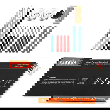 Battery for GS63VR 7RF Stealth Pro, GS63VR-7RE, GS63VR-7RG, GS63VR 7RD-092NL Stealth, GS73VR 7RF Stealth Pro, BTY-M6J 11.4V 5700mAh + Tool-kit from subtel