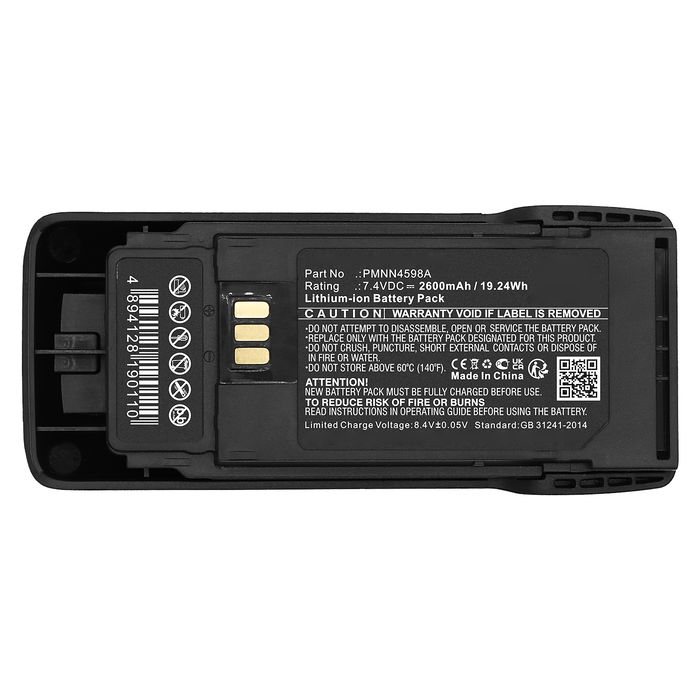 Battery for Motorola R2 (Motorola PMNN4598A, PMNN4600A) 2600mAh 7.4 V from CELLONIC