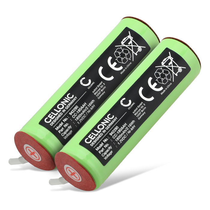 2x Braun 5420 Akku 1800mAh Ersatzakku Batterie von Cellonic