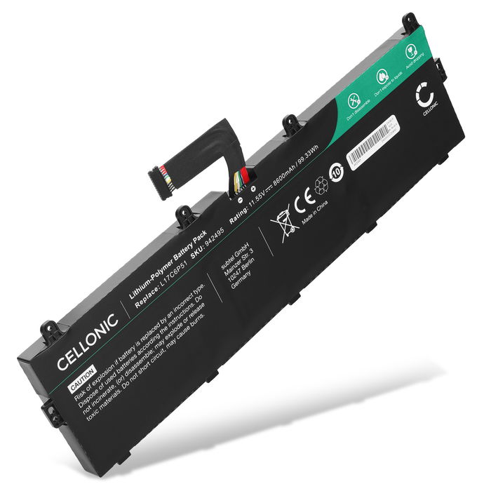 Akku für Lenovo ThinkPad P72, P73, Lenovo 01AV497, L17M6P52, SB10K97636, 01AV498, L17C6P51 Laptop - 8600mAh 11.55V 