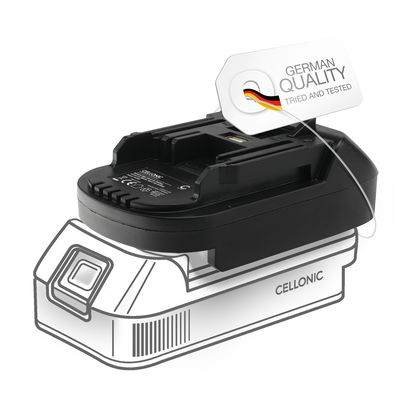 Bosch GBA 18V to Makita 18V Battery Adapter Converter BS18MT from CELLONIC