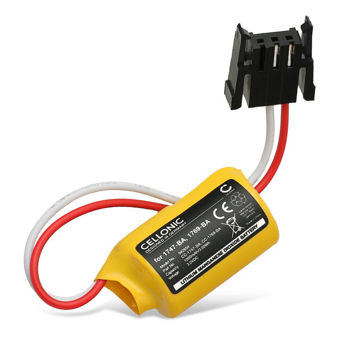 Akku für Allen Bradley PLC-2, PLC-3, PLC-4, PLC-5, CompactLogix 1769-L32E, 1769-L35E 1000mAh / 3.00Wh von CELLONIC
