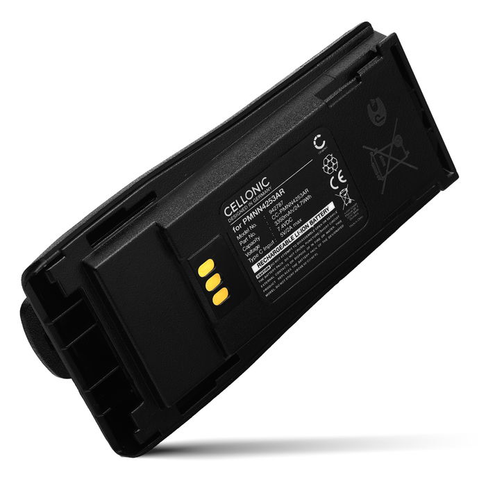 Akku für Motorola DP1400 CP040 CP200 CP200D CP140 CP200XLS EP450, PMNN4253AR NNTN4497 (Typ-C-Anschluss) 3350mAh Li Ion von CELLONIC