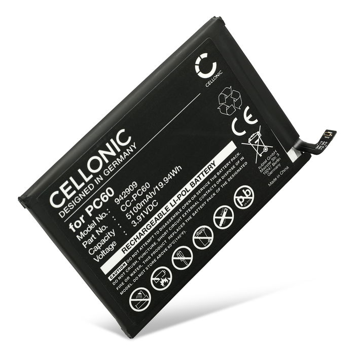 Akku für Motorola Moto G54, XT2343, PC60, SB18D89641 (5100mAh, 3.91V) von CELLONIC
