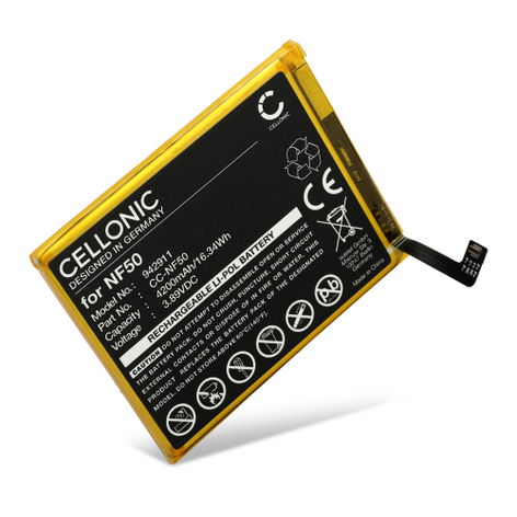 Battery for Motorola Egde 2022; Moto Edge XT2205; XT2205-3 NF50 (4200mAh, 3.89V) from CELLONIC