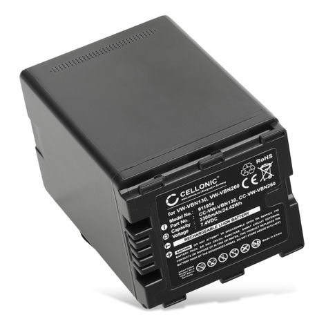 Akku für Panasonic HCX929 TM900 SD900 SD800 SD909 HS900 VBN130 VBN260 3300mAh von CELLONIC