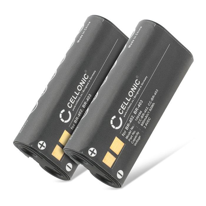 2x Akku für Olympus DS-4000, DS-3300, DS-2300, DS-5000 BR-402, BR-403 (800mAh, 2.4V) von CELLONIC