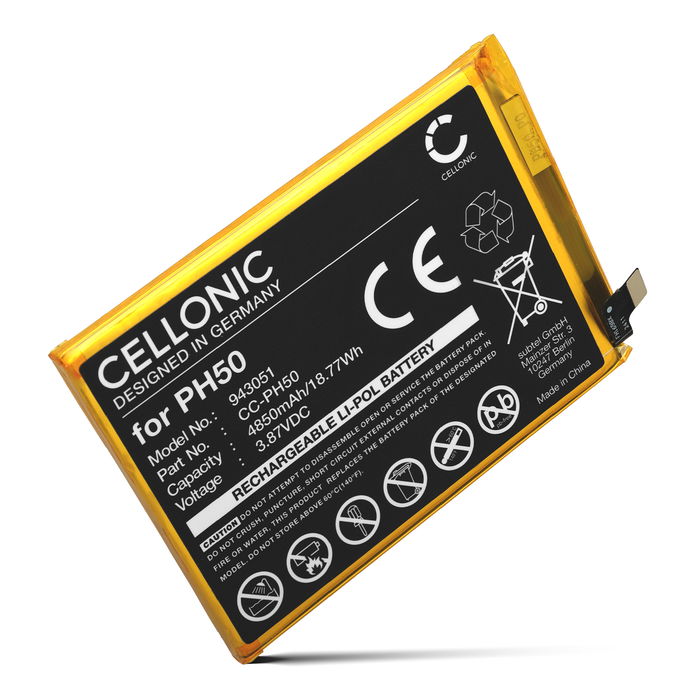 Akku für Motorola Moto G23, XT2333, XT2333-1, XT2333-2, XT2333-3, XT2333-4, XT2333-5, PH50 (4850mAh, 3.87V) von CELLONIC