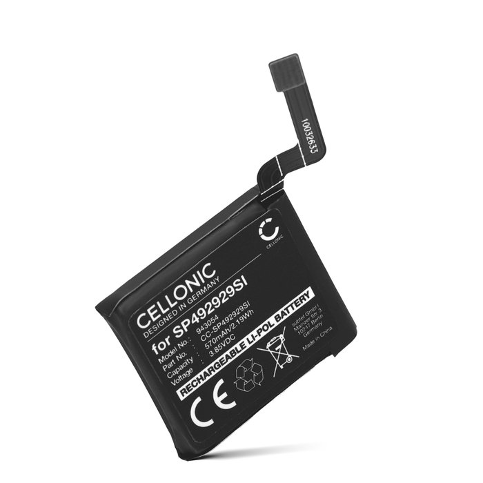 Akku für TicWatch Pro 3, SP492929SI (570mAh, 3.85V) von CELLONIC