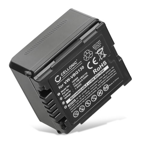 Akku für Panasonic HDC-SD10 SD300 SD707 SD600 SD5 SD9 HDC-TM700 SDR-H250 H20 H40 H80 HS9 750mAh von CELLONIC