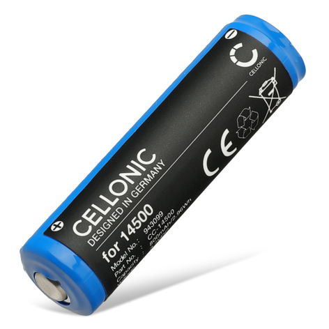 Battery for Ledlenser iH5R; ML4; P5R Core, Work; MH5; MH4 14500 (800mAh, 3.7V) from CELLONIC