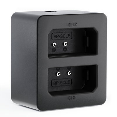 USB-Doppelladegerät (LC-SCL5) für Leica M10, M10-P, M10-R + 1m USB Kabel von CELLONIC