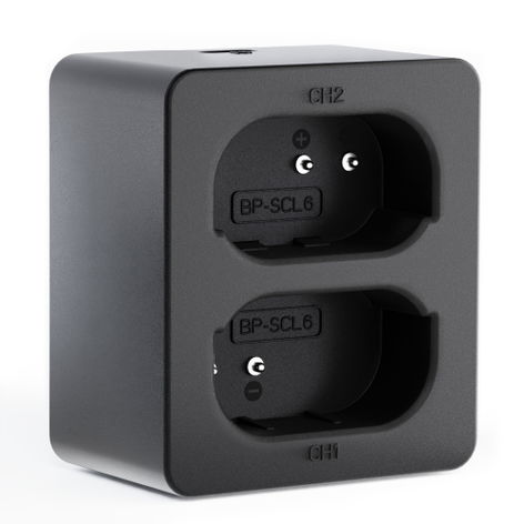 USB-Doppelladegerät (LC-SCL6) für Leica Q2, Q3, BP-SCL6 + 1m + USB Kabel von CELLONIC