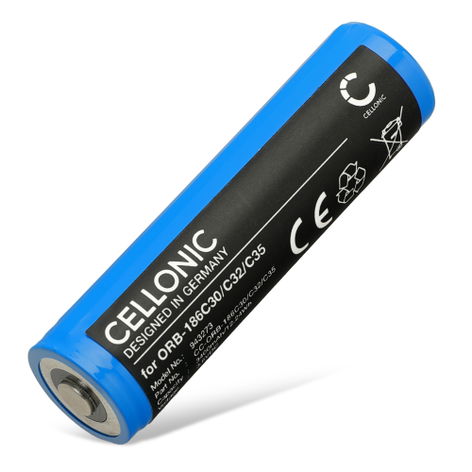 Battery for Olight Warrior Mini, Mini 2; Perun; S2R Baton II Olight Perun, Warrior Mini 2 (3400mAh, 3.6V) from CELLONIC
