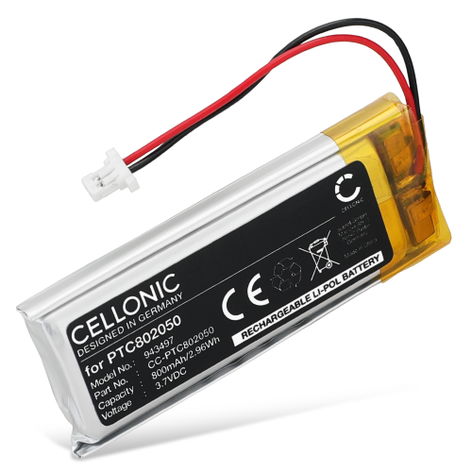 Battery for Sena SRL‑01 (SP51) PTC802050 (2-PIN) (800mAh, 3.7V) from CELLONIC