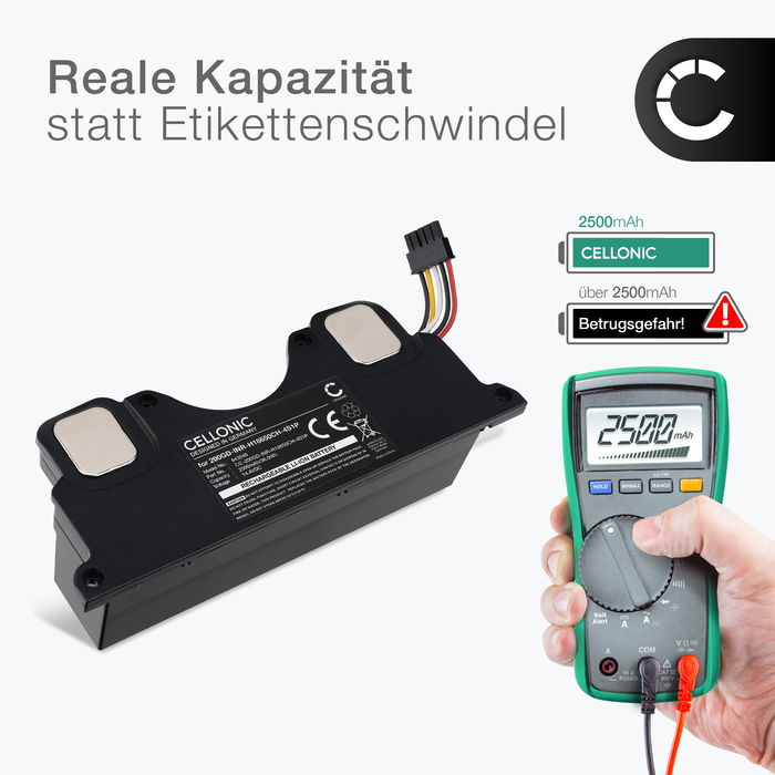 Akku für Electrolux EFP31312 EFR31223 Ultimatehome 300 Vacuum & Mop 2500mAh von CELLONIC
