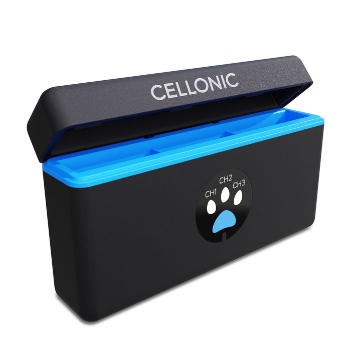 3-Slot Battery Charging Case for DJI Osmo Action 5 Batteries + 60cm + USB Cable from CELLONIC