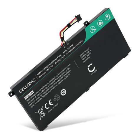 Battery for Lenovo ThinkPad T560, T550, W550, W550s 45N1741 (3400mAh, 11.1V) from CELLONIC