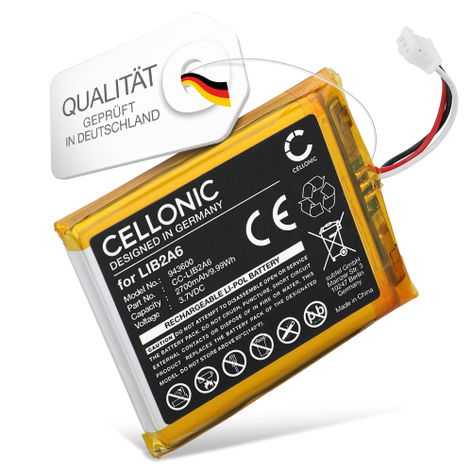 Akku für Visonic B3G-220, BGS-220, Transmitter VLE-320 - LIB2A6 (2700mAh) Ersatzakku