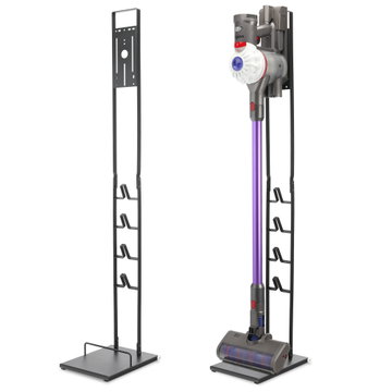 CELLONIC Standhalterung für Dyson V15 V12 V11 V10 V8 V7 V6 – Stabiler Stahlsockel, Ohne Bohren, 4+ Zubehörteile, 1265mm Turmständer