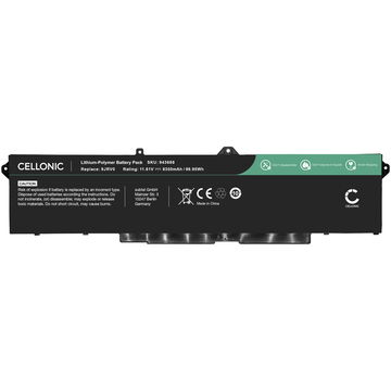 Battery for Dell Alienware M18 R2, m18 R1, M17 R5, M18 R1 (AMD), M18 R1 (Intel), Precision 3591, 3561, 3571, Latitude 5521, 5531, 15 5531, Dell 9JRV0, 53XP7 11.61V 8350mAh from CELLONIC