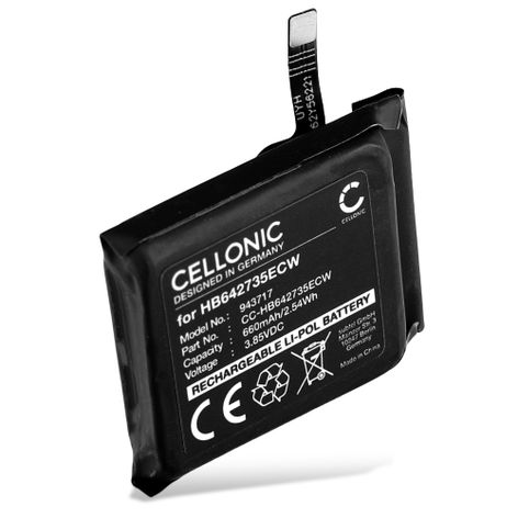 Battery for Huawei Watch 3 Pro, 3S, 3X; Honor K2 Kids (660mAh, 3.85V) from CELLONIC