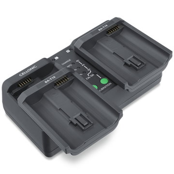 USB Dual Charger (EN-EL4, EN-EL4a) for Nikon D3, F6, D3s, D2X + 1m from CELLONIC