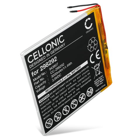 Battery for Archos 70 Oxygen; AC70OX; AC70OXV2 298292 (3000mAh, 3.8V) from CELLONIC