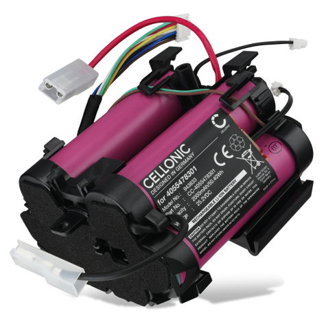Akku für AEG QX9-1-ANIM, QX9-1-ULT, QX9-1-50IB, QX9-1-40GG, QX9-1-ALRG, QX9-1-ALRS, QX9-1-ANIS, PQ91-ANIMA Electrolux PQ91-40GG, PQ91-50MB, PQ91-ANIMS, PQ91-GREEN 2000mAh von CELLONIC
