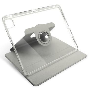 CELLONIC 360 Grad iPad Hülle mit Klappe, für iPad Air 13 (2026/2025/2024) & Pro 12.9 (2022), Grau