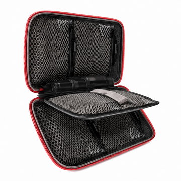 Kamerafilter-Tasche mit 9 Fächern, Grau, Rot & Schwarz von CELLONIC
