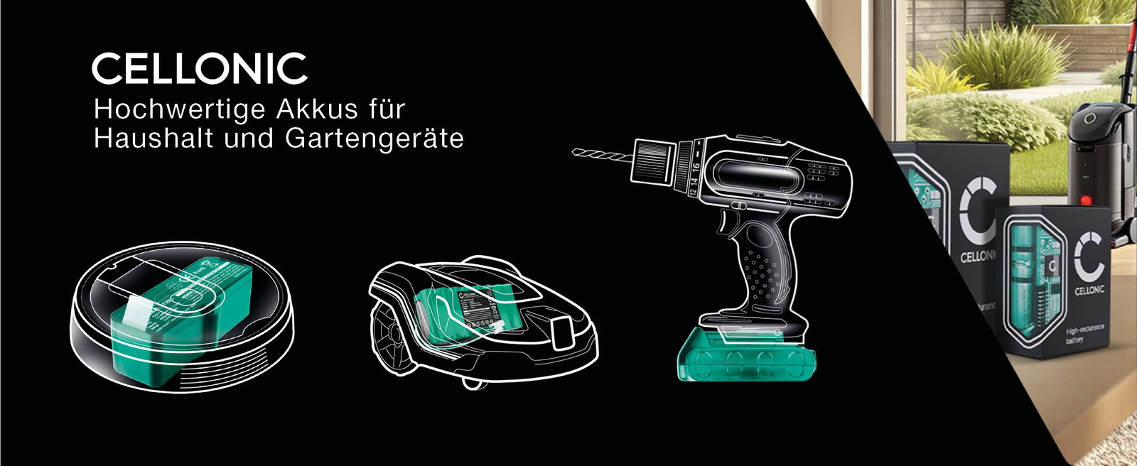 Batterie adaptée au robot tondeuse Worx Landroid S300 2018, WR105SI, WA3230, 20V, 2500mAh | ACN-WA3230
